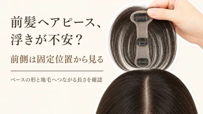 前髪 ヘアピースが浮く？クリップ位置・ベース形・地毛になじむ長さの選び方