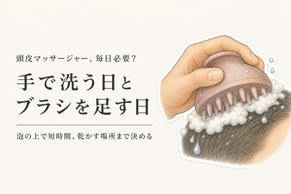 寒くなる前に頭皮マッサージャーを準備｜手で洗う日とシャンプーブラシの日の選び方