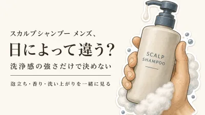スカルプシャンプー メンズは洗浄感だけで選ぶ？べたつき・乾燥・香りで比べる選び方