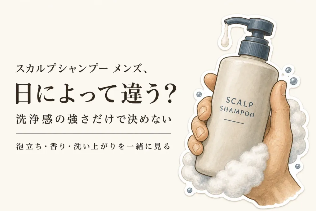 スカルプシャンプー メンズは洗浄感だけで選ぶ？べたつき・乾燥・香りで比べる選び方
