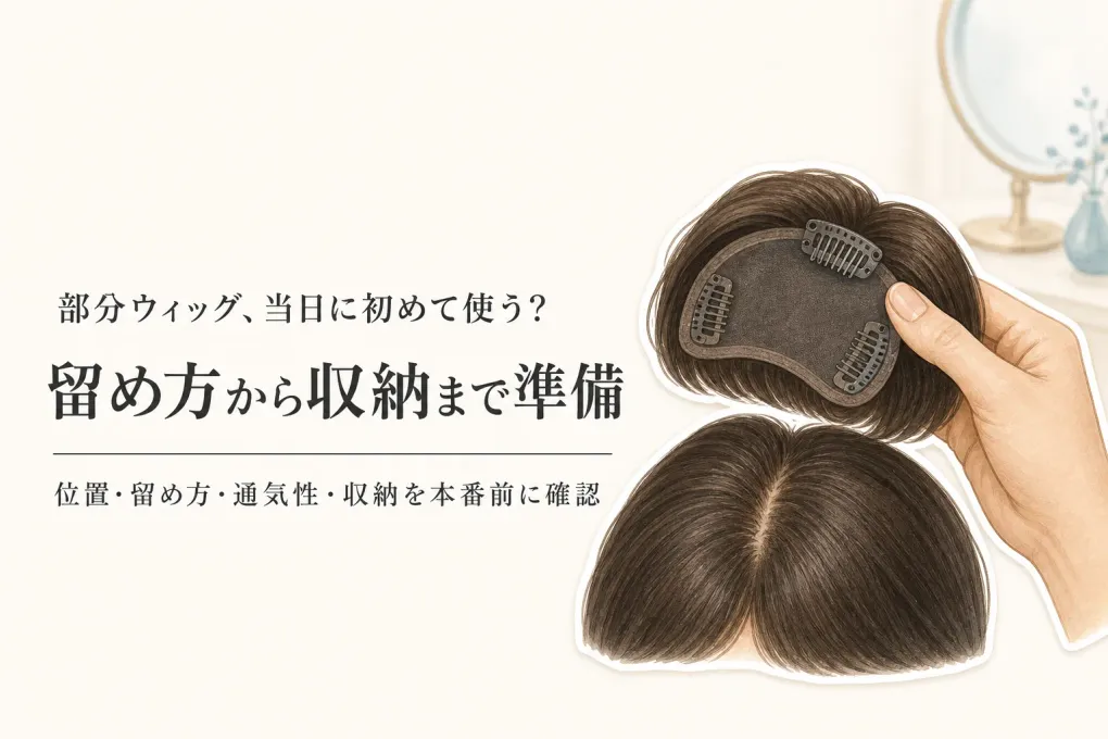 春の新生活に部分ウィッグを試す準備｜初心者の留め方・通気性・ウィッグ収納ケース