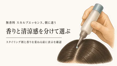 無香料 スカルプエッセンスは朝向き？ヘアスタイリング剤と香りを重ねない選び方